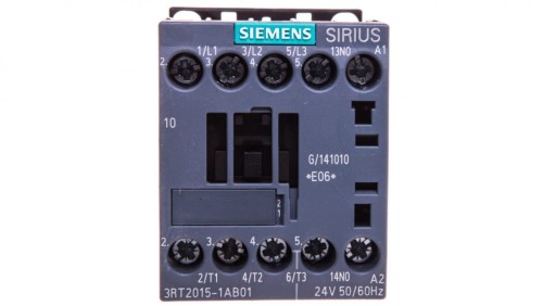 Stycznik mocy 7A 3P 24V AC 1Z 0R S00 3RT2015-1AB01