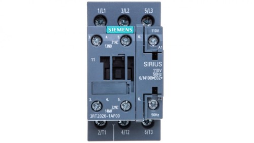 Stycznik mocy 25A 3P 110V AC 1Z 1R S0 3RT2026-1AF00