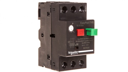 Wyłącznik silnikowy 3P 0,03kW 0,1-0,16A EasyTeSys Power, napęd przyciskowy, zaciski skrzynkowe GZ1E01