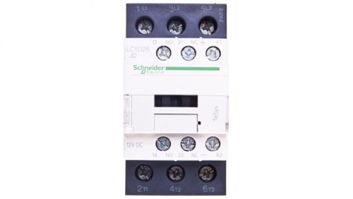 TeSys Deca Stycznik mocy 25A 3P 12V DC 1Z 1R LC1D25JD