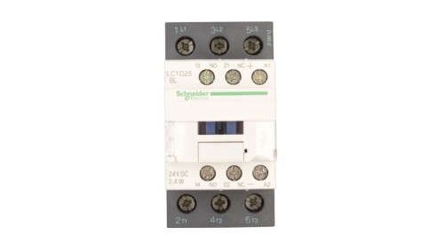 TeSys Deca Stycznik mocy 25A 3P 24V DC 1Z 1R LC1D25BL