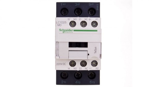 TeSys Deca Stycznik mocy 25A 3P 220V DC 1Z 1R LC1D25MD