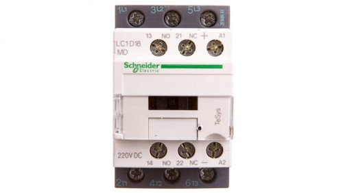TeSys Deca Stycznik mocy 18A 3P 220V DC 1Z 1R LC1D18MD