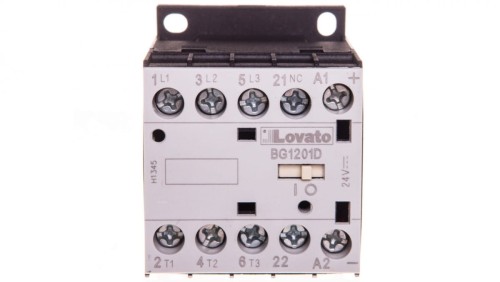 Stycznik mocy 3P 12A 5,7kW przy 400VAC AC3, cewka 24VDC 0Z 1R 11BG1201D024