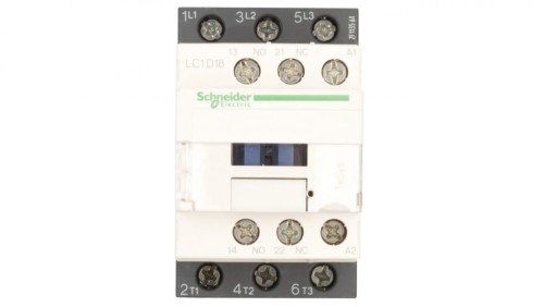 TeSys Deca Stycznik mocy 18A 3P 380V AC 1Z 1R LC1D18Q7