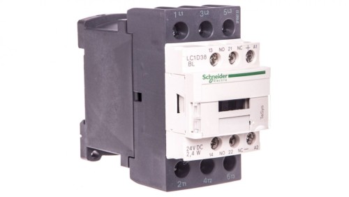 TeSys Deca Stycznik mocy 38A 3P 24V DC 1Z 1R LC1D38BL