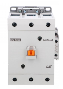 Stycznik LS Electric, 130A w AC-3, moc 60kW, napięcie cewki 24VDC, styki pomocnicze 1a1b 1385000400 MC-130A 24VDC 1A1B