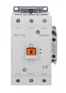 Stycznik LS Electric, 75A w AC-3, moc 37kW, napięcie cewki 24VDC, styki pomocnicze 1a1b 1382016400 MC-75A 24VDC 1A1B