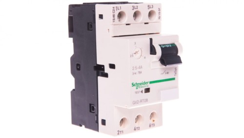TeSys Deca Wyłącznik silnikowy 3P 1,6kW 2,5-4A GV2RT08