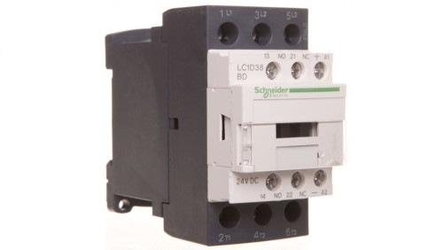 TeSys Deca Stycznik mocy 38A 3P 24V DC 1Z 1R LC1D38BD