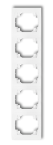LOGO Ramka pionowa pięciokrotna biały LRV-5