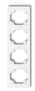 LOGO Ramka pionowa poczwórna biały LRV-4