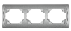 LOGO Ramka pozioma potrójna srebrny metalik 7LRH-3