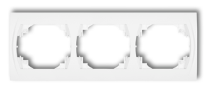 LOGO Ramka pozioma potrójna biały LRH-3