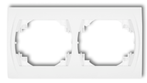 LOGO Ramka pozioma podwójna biały LRH-2