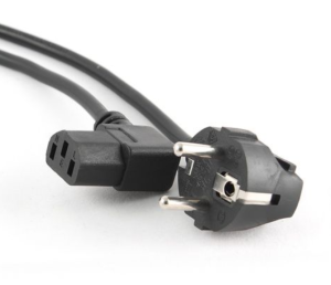 Kabel zasilający kątowy CEE 7/7 - IEC 320 C13 1.8m VDE czarny CA-C13C-12CC-0018-BK