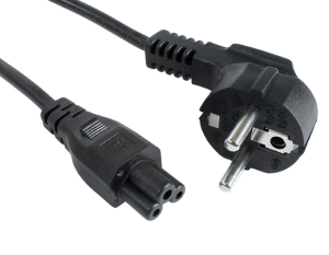 Kabel zasilający LAPTOP (MIKI) IEC 7/7 - IEC 320 C5 3m VDE czarny CA-C5CA-11CC-003-BK
