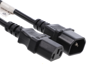 Przedłużacz kabla zasilającego IEC 320 C13 - C14 3m VDE czarny CA-C13E-11CC-0030-BK