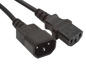Przedłużacz kabla zasilającego IEC 320 C13 - C14 1.8m czarny CA-C13E-10CC-0018-BK