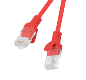 Kabel krosowy patchcord U/UTP kat.5e 10m czerwony PCU5-10CC-1000-R