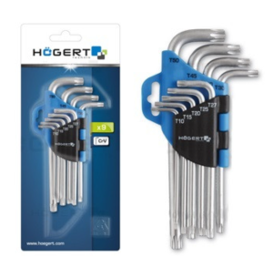 Klucze TORX CrV 9 elementów HT1W814