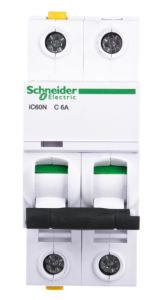 Wyłącznik nadprądowy 2P C 6A 6kA AC iC60N-C6-2 Acti9 A9F04206