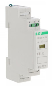 Lampka modułowa 1-fazowa żółta 130-260V AC/DC LK-712Y-130-260V