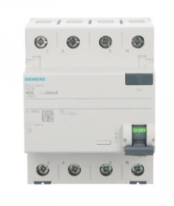Wyłącznik różnicowoprądowy 4P 40A 0,03A Typ AC 30mA 400V SENTRON 5SV4344-0
