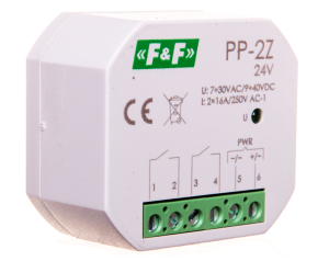Przekaźnik elektromagnetyczny 2Z 16A 7-30V AC/9-40V DC PP-2Z-24V