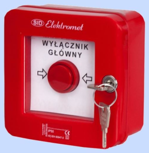 Wyłącznik alarmowy z zamkiem 2Z 2R 12A /WYŁĄCZNK GŁÓWNY/ IP55 WGZ-4s 921493