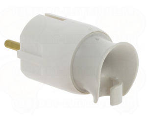 HELMO Wtyczka przenośna obrotowa 2P+Z 16A biała 50172