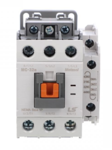 Stycznik LS Electric, 32A w AC-3, moc 15kW, napięcie cewki 24VDC, styki pomocnicze 1a1b 1336011500 MC-32A 24VDC 1A1B