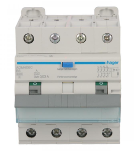 Wyłącznik różnicowo-nadprądowy RCBO 4P B6A 0,03A Typ A 6kA RCBO ADM406C