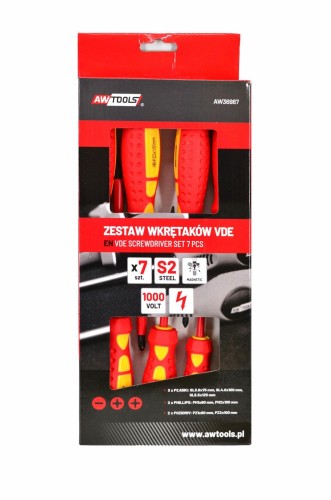 AWTOOLS ZESTAW WKRĘTAKÓW IZOLOWANYCH / 7szt.S2