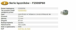 BOSTITCH GWOŹDZIE FAC 2,50-60 SPIRA Q 9m