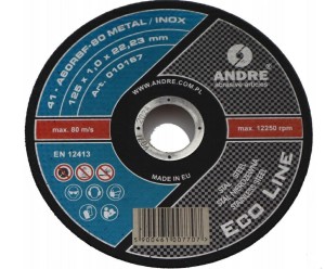 ANDRE TARCZA DO METALU 125 x 1,0mm METAL/INOX ECO LINE