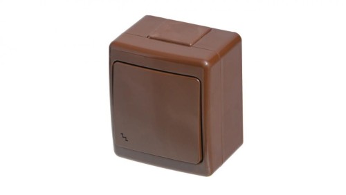 Wyłącznik hermetyczny BETA pojedynczy, schodowy, brązowy, IP44 /D.3210WS/