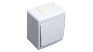 BETA Wyłącznik hermetyczny pojedynczy, jednobiegunowy, biały, IP44 /D.3110W/