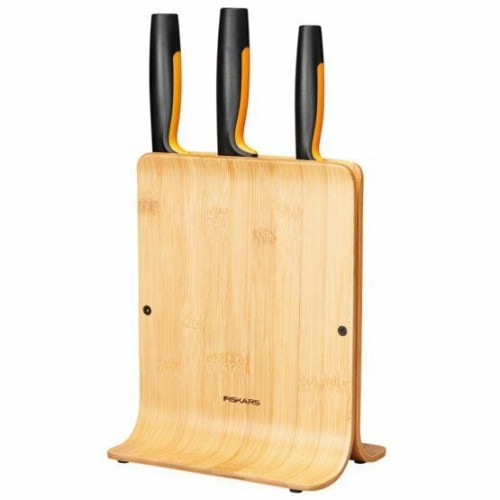 FISKARS ZESTAW 3 NOŻY W BLOKU BAMBUSOWYM FF .