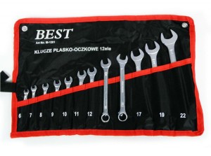 KLUCZ PŁASKO-OCZKOWY    12szt. /SILVER 6-22mm...