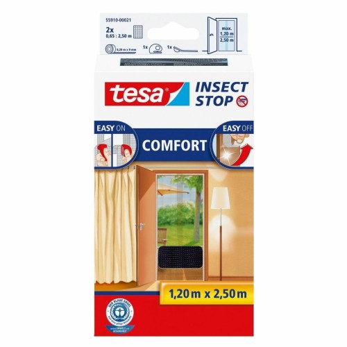 TESA MOSKITIERA DRZWI CZARNA COMFORT 1,2m x 2,5m