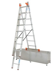 KRAUSE DRABINA TRIBILO 3x 8 SZCZEBLI ADAPTACJA NA SCHODY