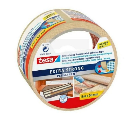 TESA TAŚMA DWUSTRONNA  5m x 50mm DO WYKŁADZIN EXTRA STRONG
