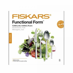 FISKARS ZESTAW SZTUĆCÓW 24szt. MATOWE FF