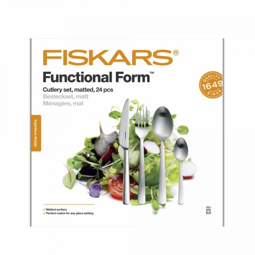 FISKARS ZESTAW SZTUĆCÓW 24szt. MATOWE FF