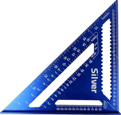 KĄTOWNIK STOLARSKI ALUMINIOWY PRZYMIAR  12" METRYCZNY /SILVER