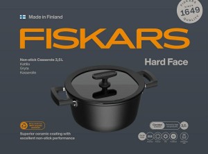 FISKARS GARNEK 3,5 L Z POWŁOKĄ NIEPRZYWIERAJĄCĄ I Z POKRYWKĄ HARD FACE