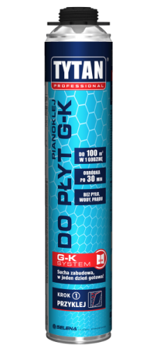 TYTAN PIANOKLEJ PISTOLETOWY DO PŁYT GK 830ml PROFESSIONAL