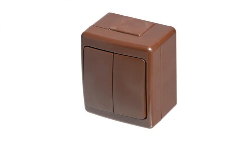 Wyłącznik hermetyczny BETA pojedynczy, świecznikowy, brązowy, IP44 /D.3210W2/