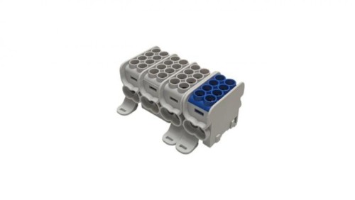 Blok dystrybucyjny - rozdzielczy HLAK25 4P szary, niebieski 2xAl/Cu 25mm+16mm 1000VAC/1500VDC MAG4253AB0